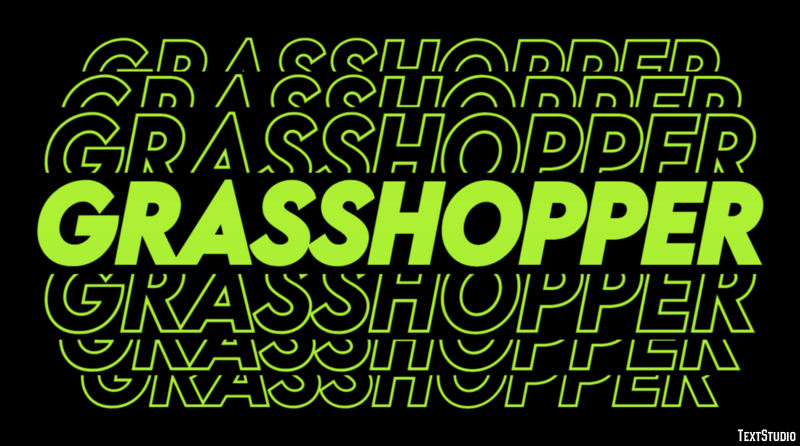 Grasshopper Text Effect