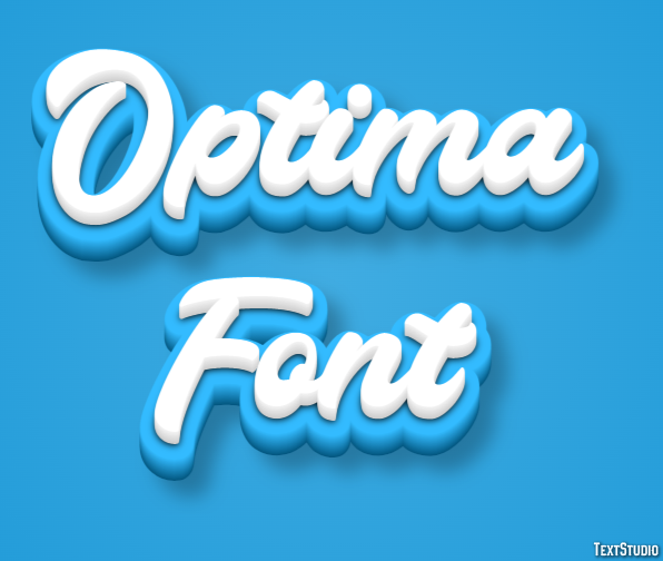 Optima Font Efecto de Texto