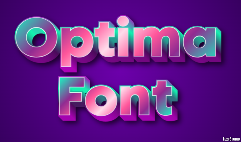 Optima Font Efecto de Texto
