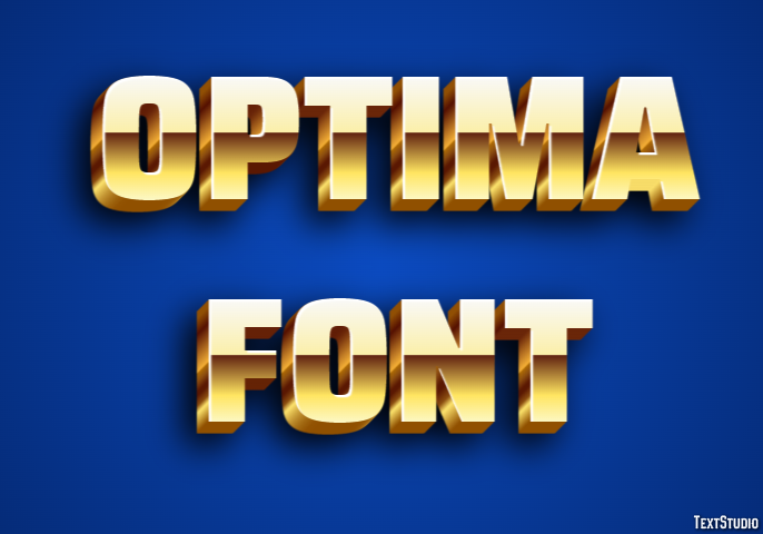 Optima Font Efecto de Texto