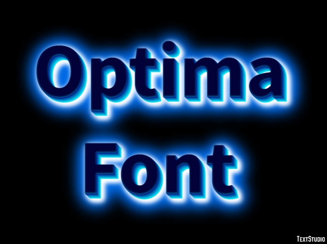 Optima Font Efecto de Texto