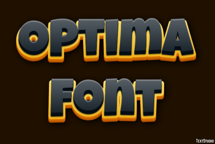 Optima Font Efecto de Texto
