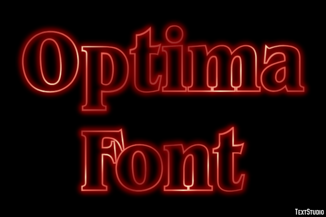 Optima Font Efecto de Texto