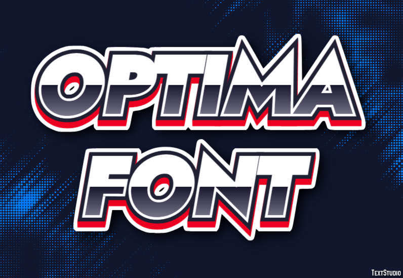 Optima Font Efecto de Texto