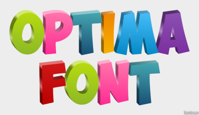 Optima Font Efecto de Texto