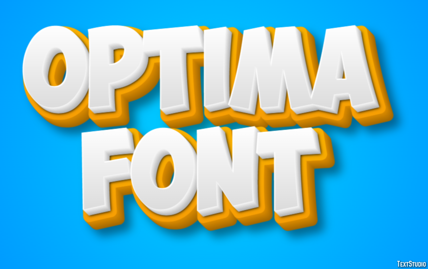 Optima Font Efecto de Texto
