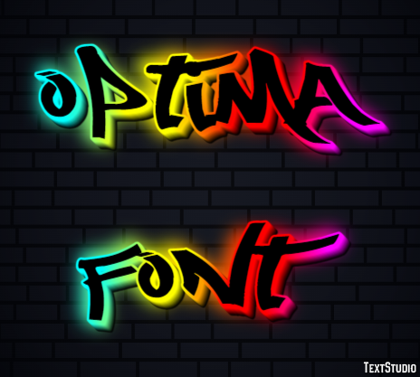 Optima Font Efecto de Texto