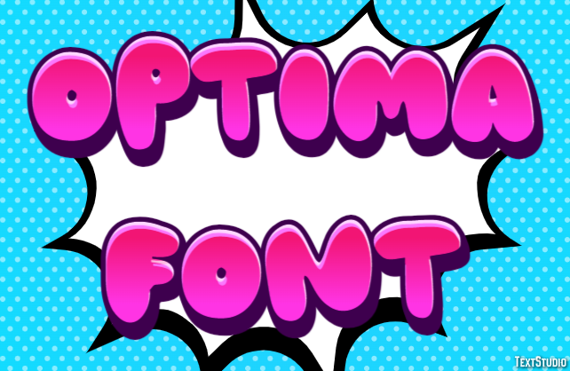 Optima Font Efecto de Texto