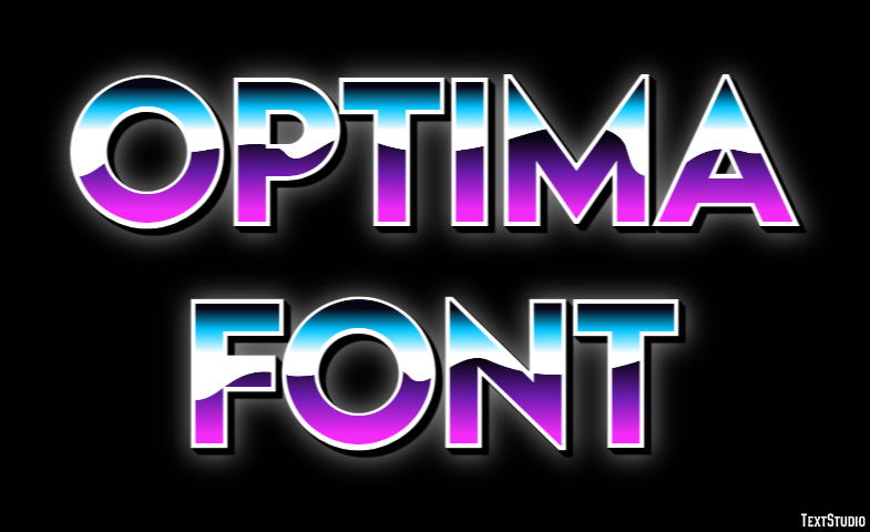 Optima Font Efecto de Texto