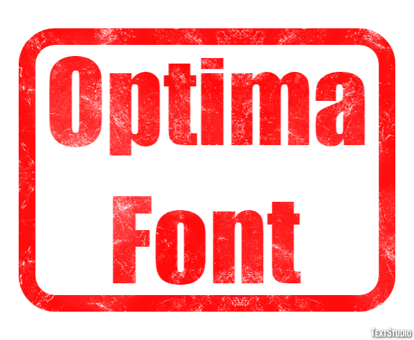 Optima Font Efecto de Texto