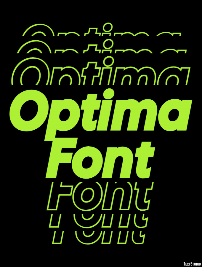 Optima Font Efecto de Texto