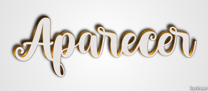 Aparecer Texteffekt