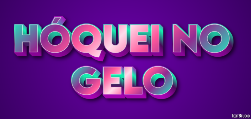 Hóquei no gelo Efeito de texto