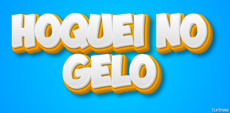 Hóquei no gelo Text Effect