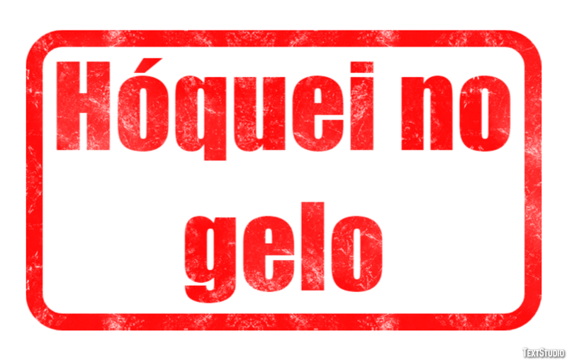 Hóquei no gelo Text Effect