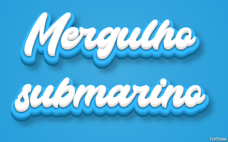 Mergulho submarino Efeito do texto