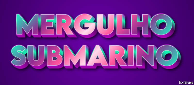 Mergulho submarino Efeito do texto