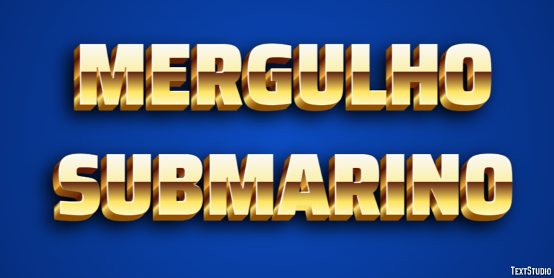 Mergulho submarino Efeito do texto