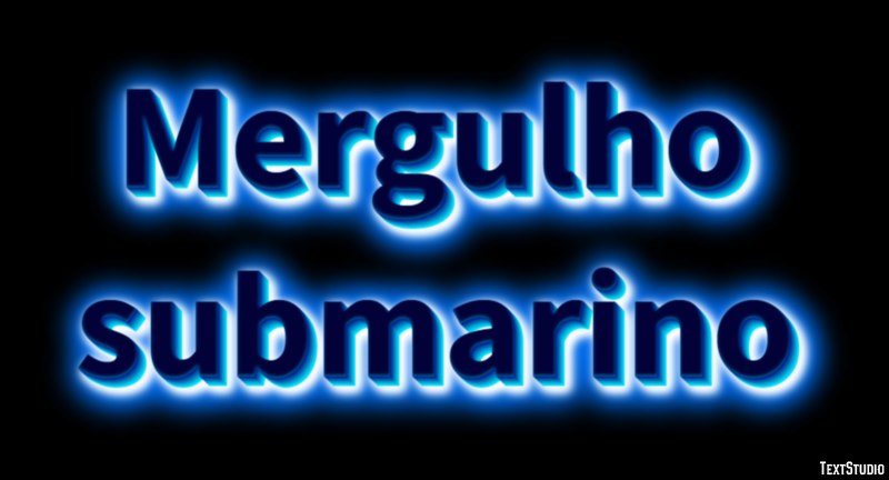 Mergulho submarino Efeito do texto