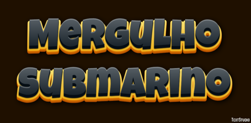 Mergulho submarino Efeito do texto