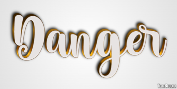 Danger Efecto de Texto
