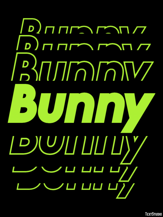 Bunny Effetto testo