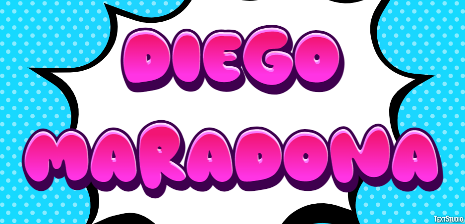 Diego Maradona Efeito de texto