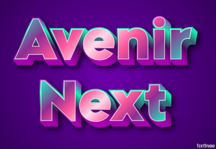 Avenir Next Efekt tekstowy
