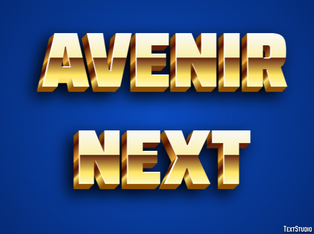 Avenir Next Efekt tekstowy