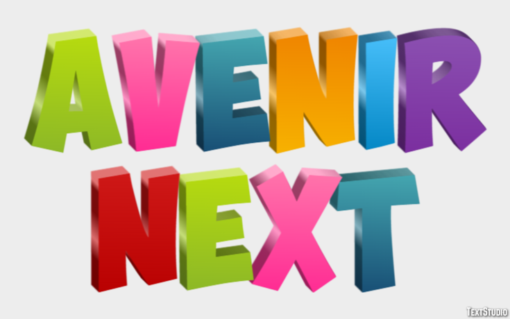 Avenir Next Efekt tekstowy