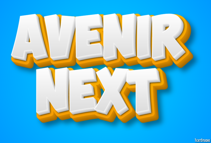Avenir Next Efekt tekstowy