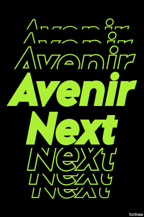 Avenir Next Efekt tekstowy