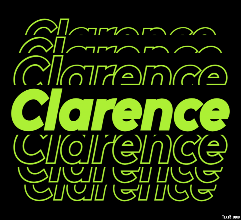 Clarence Text Effect