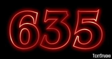 635 Эффект текста
