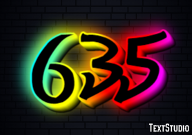 635 Эффект текста