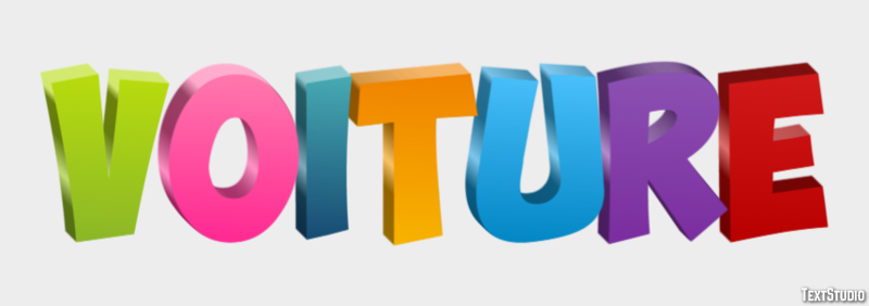 Voiture Effet de texte