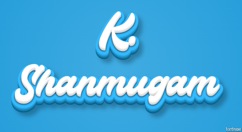 K. Shanmugam Efeito de texto