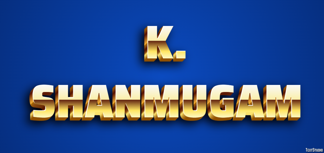 K. Shanmugam Efeito de texto