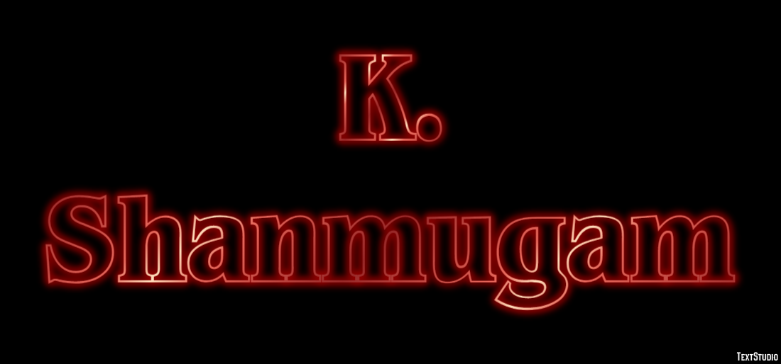K. Shanmugam Efeito de texto