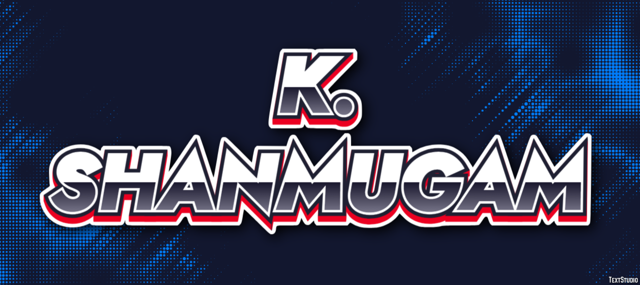 K. Shanmugam Text Effect