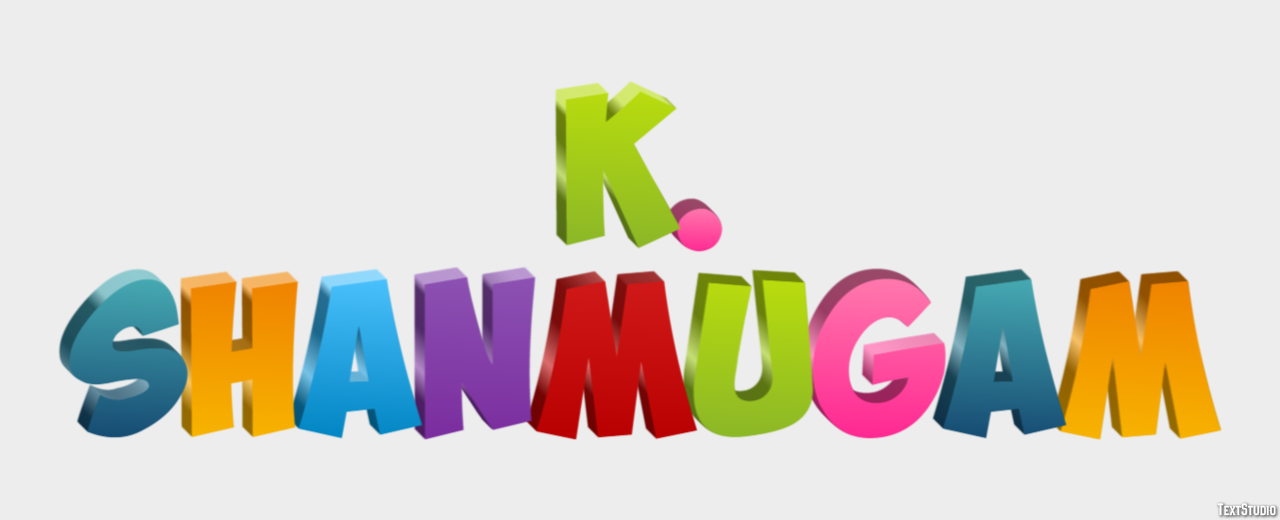 K. Shanmugam Efeito de texto