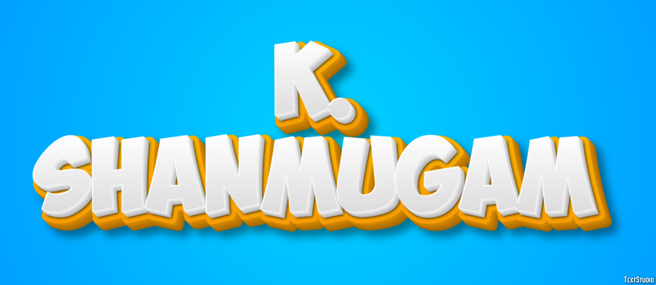 K. Shanmugam Text Effect