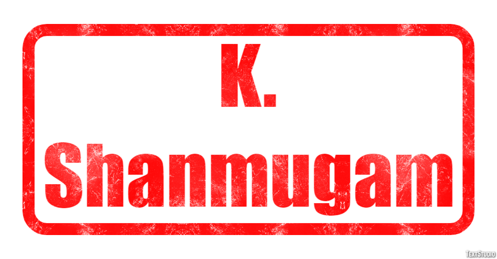 K. Shanmugam Text Effect