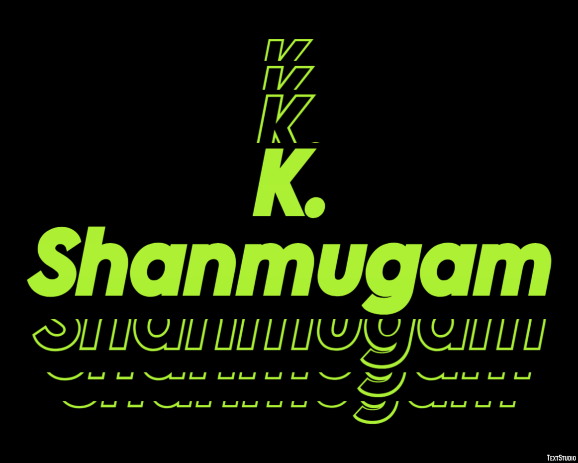 K. Shanmugam Text Effect
