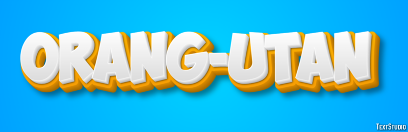 Orang-Utan Texteffekt