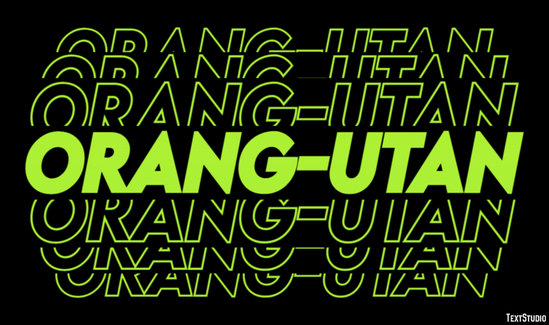 Orang-Utan Texteffekt