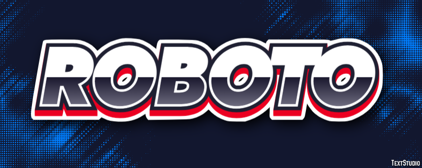 Roboto Efekt tekstowy