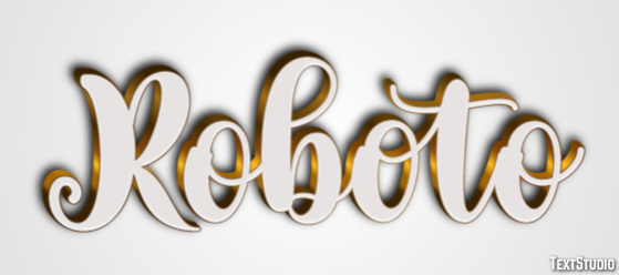 Roboto Effet de Texte