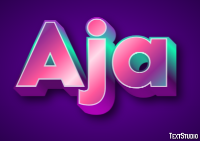 Aja Эффект текста