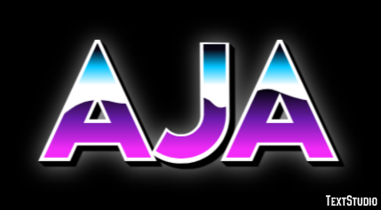 Aja Эффект текста